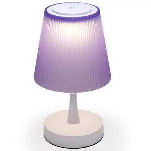 TW Lighting Purple Lamp for Girls Bedrooms - Modern Small Table Lamp for Bedroom, Bedside Nightstand, Nursery, Cute Kids Lamp with USB Charging Port, 3-Level Touch Dimmable Switch