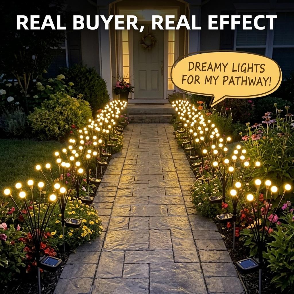 2-Pcs Solar Swaying Firefly Outdoor Lights - Waterproof Garden Decor for Pathway, Holiday, Gardens, with Festive Appeal, Ideal Gifts for Home Improvement Lighting Accessories 2-Pcs Solar Swaying Firefly Outdoor Lights - Waterproof Garden Decor for Pathway, Holiday, Gardens, with Festive Appeal, Ideal Gifts for Home Improvement Lighting Accessories