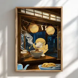 Psyduck Ramen Poster | Japanese Wall Art Print