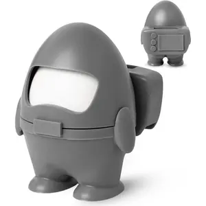 Eggstronaut Egg Cup – Soft Boiled Egg Holder – Astronaut Design – Egg Cup for Soft or Hard Boiled Eggs – Space Themed Gifts (Space Gray)