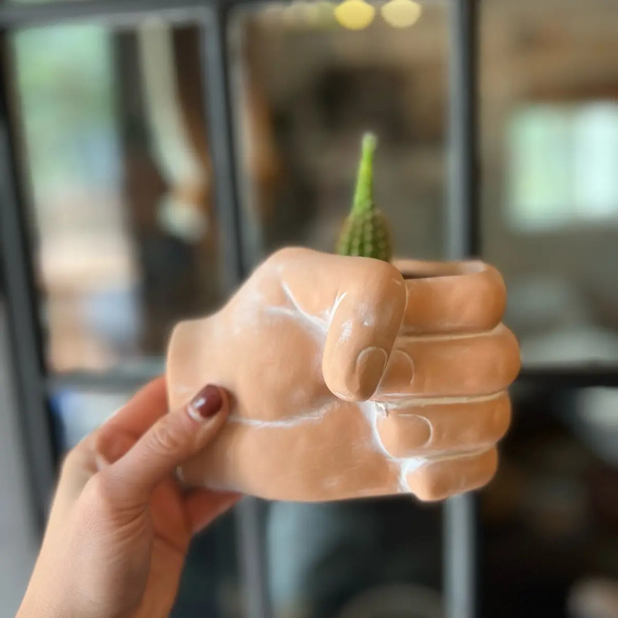 Make a Fist - Terracotta Planter Pot planter pot terracotta pots