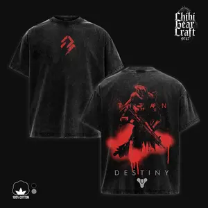 [COLLECTION] Destiny 2 Game Shirt Neon Spray Art Titan Hunter Warlock Vintage Acid Washed Oversized T-Shirt Hoodie Tank Top Action Shooter Graphic Tee Faded Black Casual Summer Outfits Final Update Souvenir