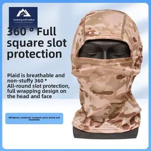 Cross-border summer cycling mask outdoor dust protection sun protection camouflage tactical single hole headgear headscarf fishing breathable