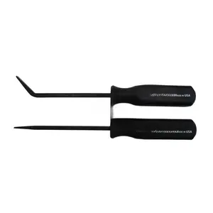 2-Piece Mini Handle Pry Bar Tool Set, Includes Straight and Curved Blade