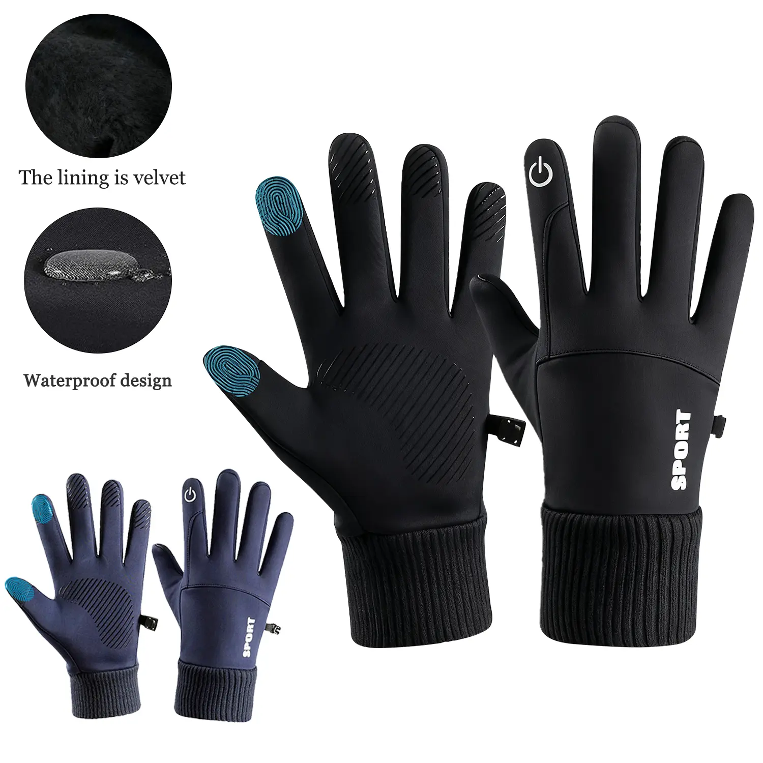 Winter Thermal Warm Gloves for Men Women, Windproof Thermal Warm Liners, Touchscreen for Skiing, Cycling, Daily Activities, Gloves For Cold Weather