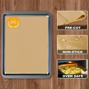 50pcs Non-Stick Butcher Paper Sheets, Pre-Cut Unbleached Parchment Paper Kitchen Tools & Accessories, Ideal for Baking Cooking Grilling Frying Steaming