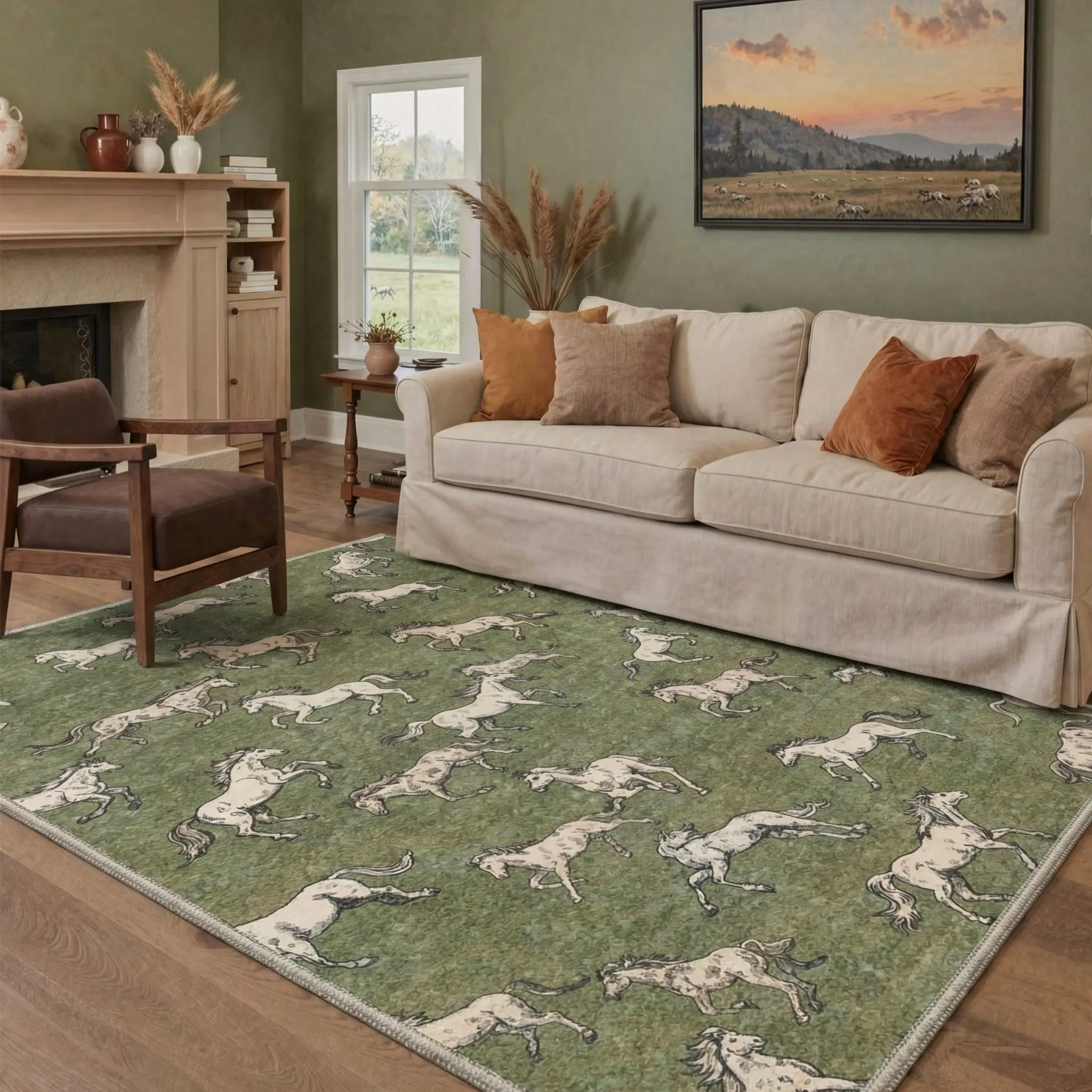 【Deals For You Days】GENIMO Carpet – Machine Washable, Pet Friendly, Soft Area Rug, Non-Slip Floor Rug, Perfect Home Decor for Any Room ,ARC2014-ECHO
