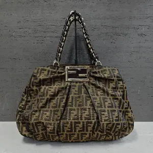 Pre-owned FENDI Canvas Shoulder Bags 7.8'' R939 Shoulder Bag C14306080506 0304 T1 Qiqi