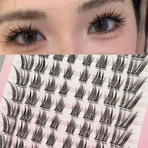 DIY Eyelash Cluster 1 Box with 10 Rows - Volume Cluster Lashes Premium Faux for a Dramatic, Fox-Eyed Look with Soft, Realistic Single Clusters for a Glamorous, Teary-Winged Effect - Perfect for Achieving Your Dream Eyelashes