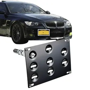 No Drill Front License Plate Holder Tow Hook Relocator Bracket fit for BMW E36 E46 E90 E91 E92 E93 318i 320i 323i 325i 330i 335i M3 92-11 E70 X5 E71 X6 06-15 Stainless Steel Mount Holder