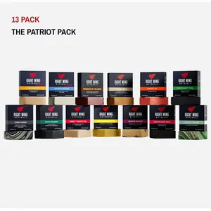 Right Wing Naturals The Patriot 13-Pack Handcrafted Soap Collection 5oz Bars Full Scent Lineup Natural American-Made Masculine Soaps for Every Mood Mission Body Care Skin Repair