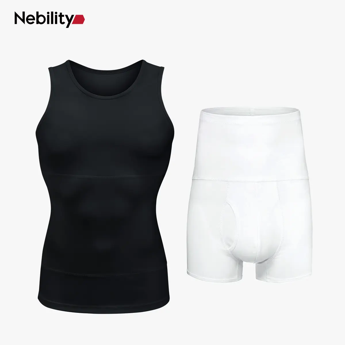 Black Tank + White Boxer Briefs
