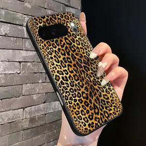 Leopard's Graceful Pattern Pattern Rounded Edge Phone Case for Google Pixel 10 9 XL 8 7 Pro A Shockproof Drop Protection Rugged Durable Liquid Silicone Cover Cellphone Protective