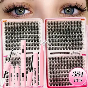 DIY Eyelash Extension Kit, Large Capacity, Multiple Styles, Professional and Beginner Friendly, Easy Home Use, Full Set Lashes Starter Kit