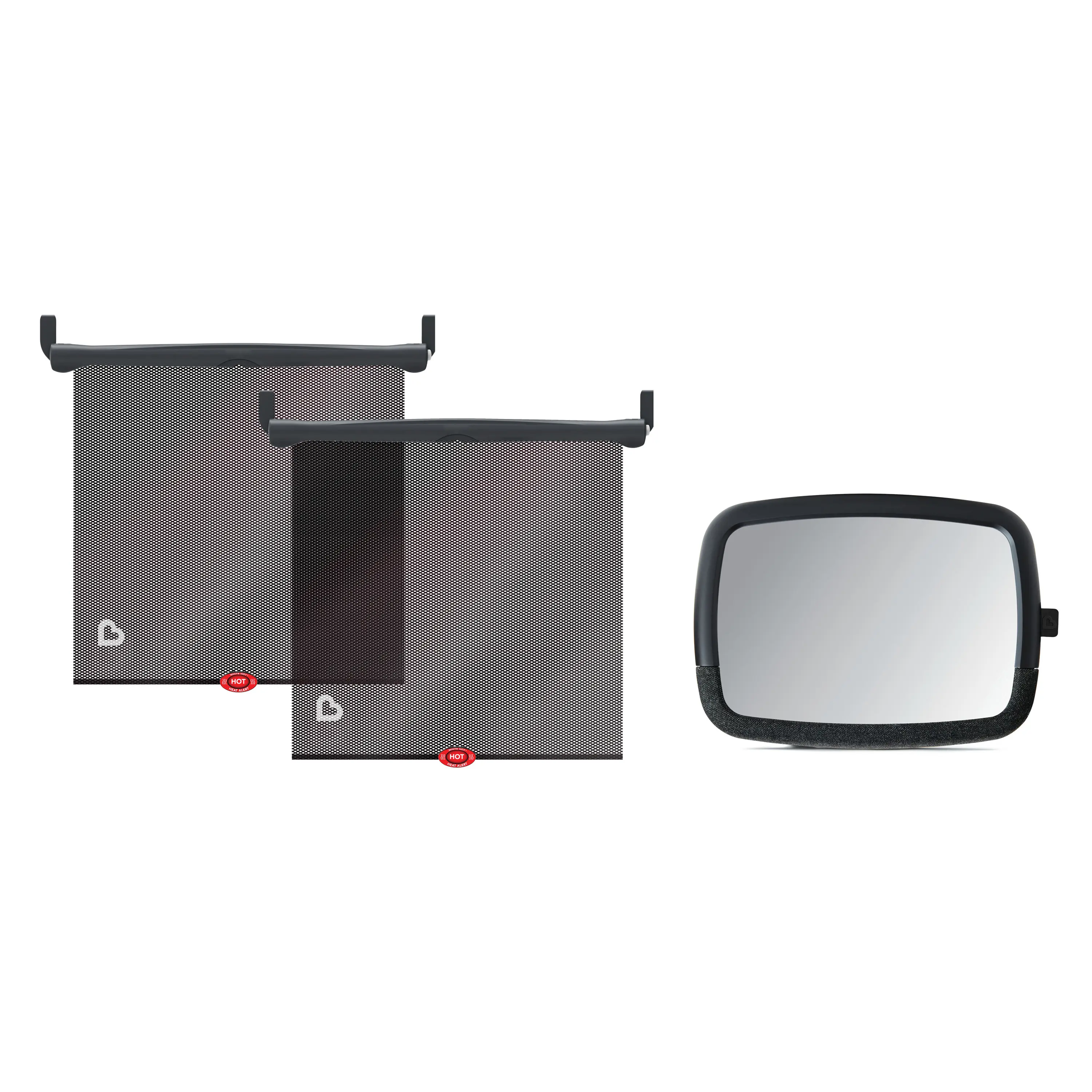 Munchkin Baby Travel Essentials: White Hot Shades & 360° Baby In-Sight Pivot Mirror