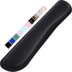 L-HUP002 63D High-Density Thick Memory Foam Keyboard Wrist Rest, 17.3in Enlarged Ergonomic Rest with Anti-Slip Grip Base for Typing Pain Relief, Office, Gaming (Computer, Laptop, Mac Compatible) Black