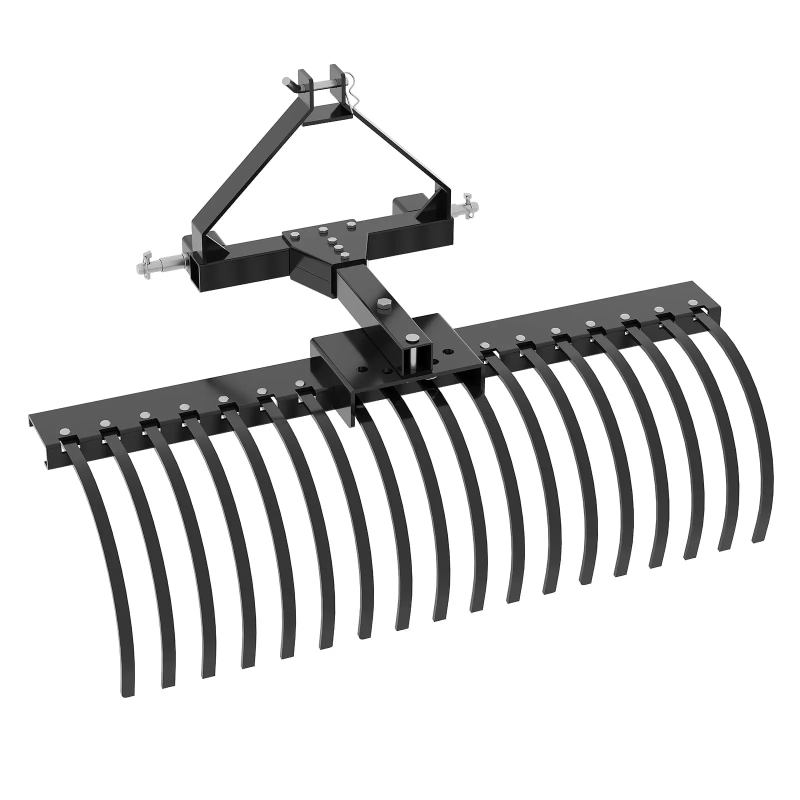 Tow Behind Dethatcher, 50-inch Tow Dethatcher with 18 Steel Tines, 3-Point Lawn Dethatcher Rake with Attachments for Landscape Rake Garden,Farm,Grass