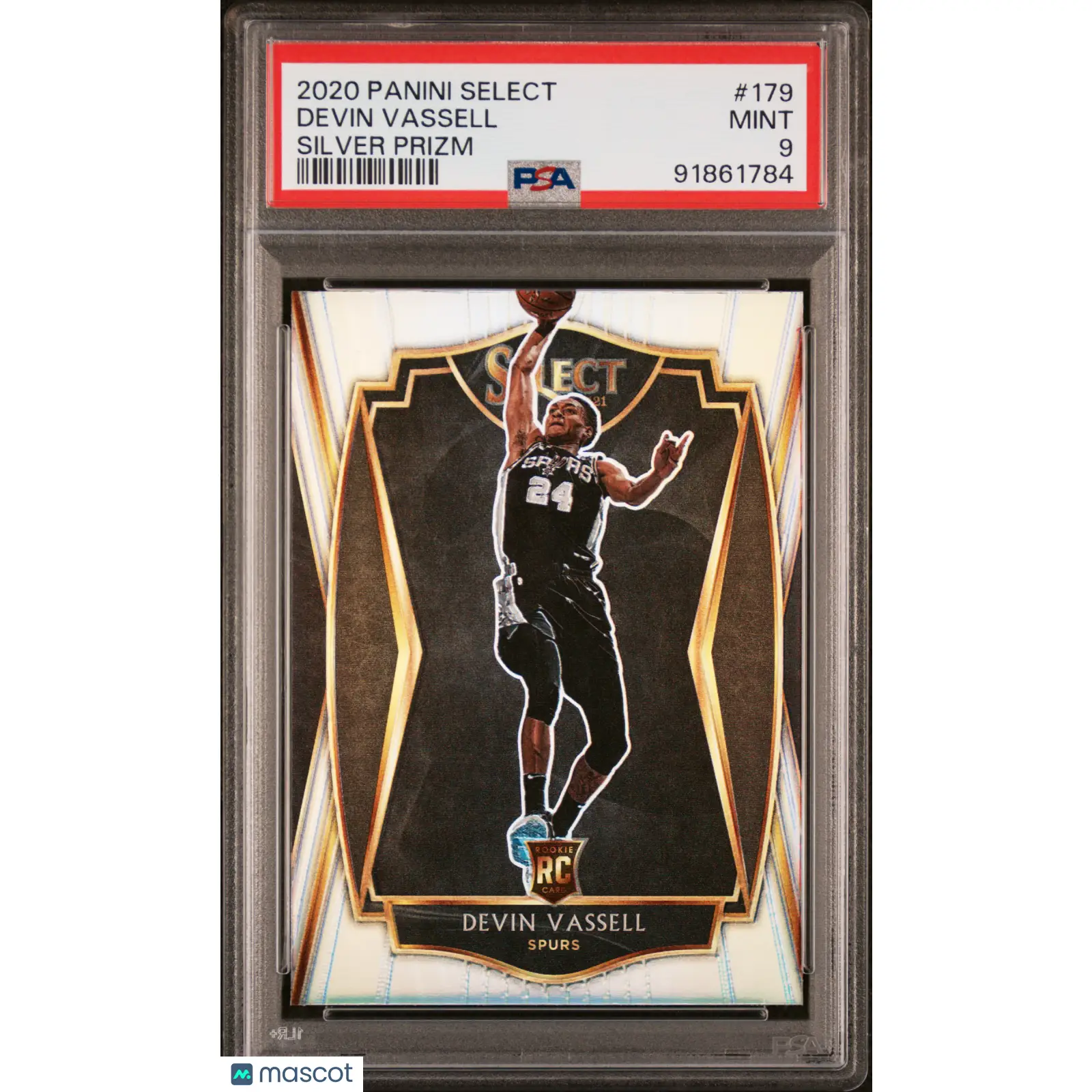 Devin Vassell PSA 2020 Panini Select #179 Silver Prizm Basketball 9