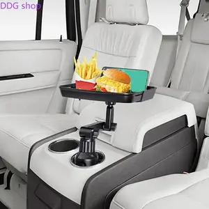 360° Rotatable Car Cup Holder Tray, Multifunctional Auto Drink Food Stand, Portable Car Interior Accessory for Drinks, Snacks & Small Items