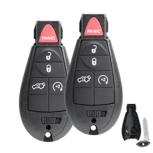 2PCS Replacement For 2011 2012 2013 Jeep Grand Cherokee Dodge Durango Remote Fob Key Shell Case Cover IYZ-C01C 5 Buttons