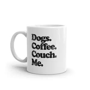Dogs Coffee Couch Me Mug Funny Puppy Caffeine Lovers Relaxing Novelty Cup - 11oz Funny Coffee Mugs Ceramic Printed Drinkware Cup