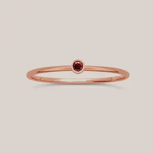 January Birthstone Ring Garnet – Rose Gold Filled Stacking Ring