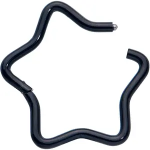 16 Gauge 3/8 Black Five Pointed Star Shaped Hinged Segment Ring