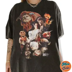 Official Labyrinth Characters Vintage Shirt, Retro Horror Shirt, Cotton Unisex T-Shirt, Crew Neck, Size S- 3XL, Menswear Top, Womenswear Top Underwear Streetwear