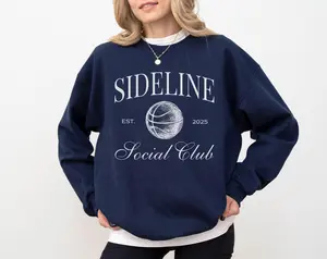 Sideline Social Club Basketball Sweatshirt, Basketball Mom Sweatshirt, Basketball Season, Game Day Shirt, Basketball Gifts, Basketball Mama