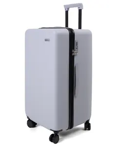 episou Japanese Trunk Suitcase – Large Size, German PC Shell, TSA Lock, 360° Silent Spinner Wheels, Gray