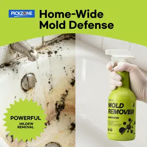 PICKZONE Mold Remover and Mildew Remover Heavy Duty Stain, Spray Bottle, 2026 Multi-Surface Stain Remover for Loader Washing Machine, Bathroom Grout, Shower, Caulk Tile, Wood, Concrete, Glass, and More
