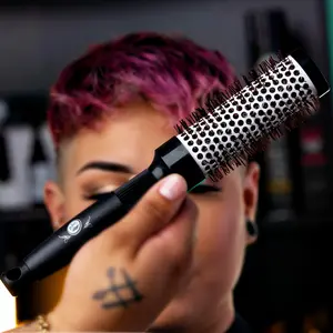 Rolda - Men's Barber Round Blow Drying Hair Brush | Anti-Static, High Heat Resistant