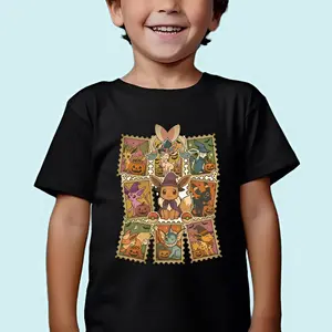 Eevee Halloween Evolutions Youth T-Shirt – Cute Spooky Tee, Perfect for Young Fans This Halloween