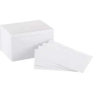 3x5 Ruled Index Cards – 300 Count Heavyweight Study Cards (3-Pack) | White Flash Cards for Note Taking, Exam Prep, Office & School Use