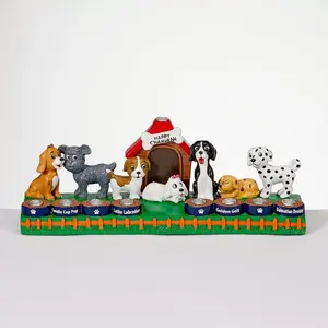 Dog Lovers"Hand-Painted Resin Menorah Candle Holder