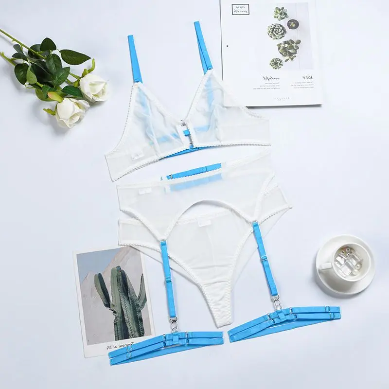 -selling products  seductive lingerie for womenLace Babydoll Open Bra Set Women's Intimates Sexy Bra G-String & Lingerie Sets Transparent Bralette Set sexy Sexy Underwear Womenswear Bridal wire  bra bed seduction clothes
