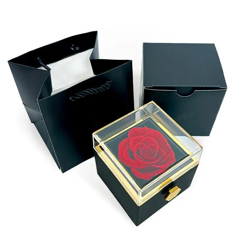 Rotating Eternal Flower Box   Black