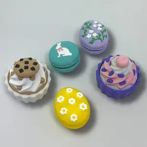 Fantasy Buddy Clickers Turtle 3D Printed Home Decor Desk Frog Teacup Cat Book Figurine Set for Room Cute Desktop Decoration Interior Accessories