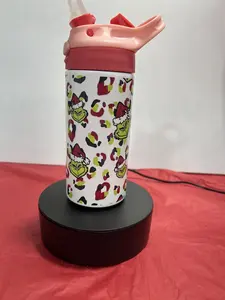 Green Christmas Monster Kids Tumbler Bottle Drinkware