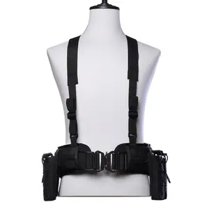 3pcs Tactical Waist Pack Set, Adjustable Multi-Function Utility Belt and Patrol Vest Combo, Outdoor Tool Pouch with Polyester Fabric, Universal Fit for Independence Day, Ramadan, Halloween, New Year Festivals