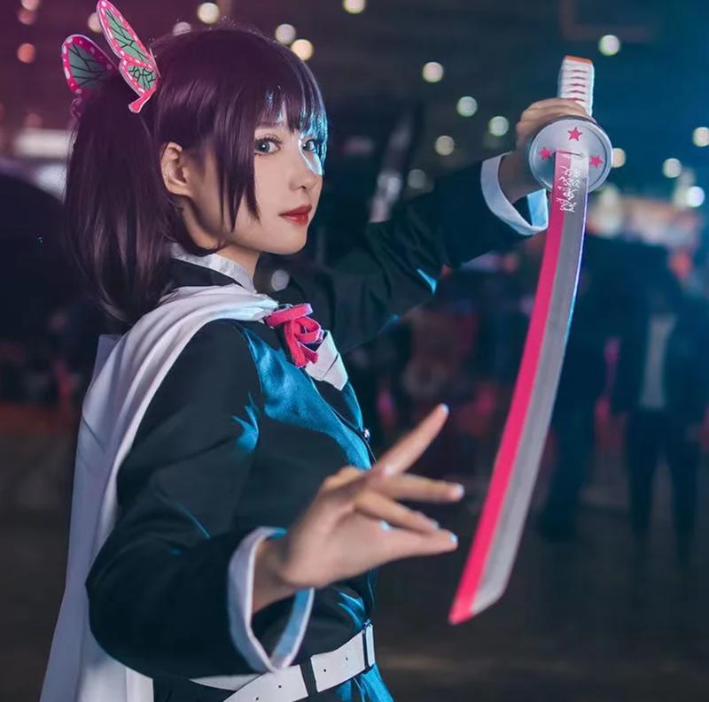Kanao Tsuyuri style Cosplay Costume Full KIDS/Adults, girl women cloth kimetsu no yaiba demon slayer,many style high quality, net included,stock in LA, go to UPS USPS Fedex working everyday,fastest shipping! fantasy