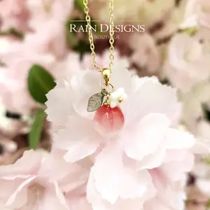 Custom Peach Fruit Necklace