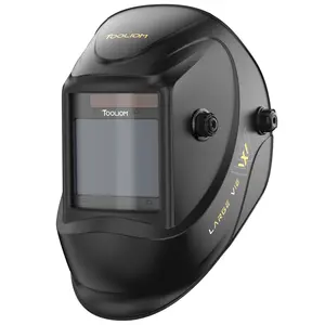 TOOLIOM TL-M800D Auto Darkening Welding Helmet, 1/1/1/1 True Color Clarity Large Viewing 3.94" × 3.27" Mask, 4 Arc Sensors & Wide Shade 4/5-9/9-13 Hood for TIG MIG MMA CUT