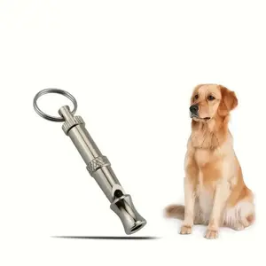 Adjustable Pitch Dog Whistle with Keychain, Professional Recall Pet Puppy Cat Training Dog Whistle, Dog & Cat Accessories
