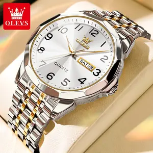 OLEVS men's watch simple multi-function casual watch luminous waterproof double calendar men's watch 9970