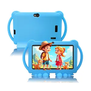 7 Inch Android 12 Kids Tablet, 2GB RAM 32GB ROM, Parental Control, 5G WiFi, Kids-Proof Case, Multi-Function Learning Entertainment Tablet for Study & Games, Gift for Boys Girls Students (Blue/Pink/Green/Orange/Purple, No Adapter)