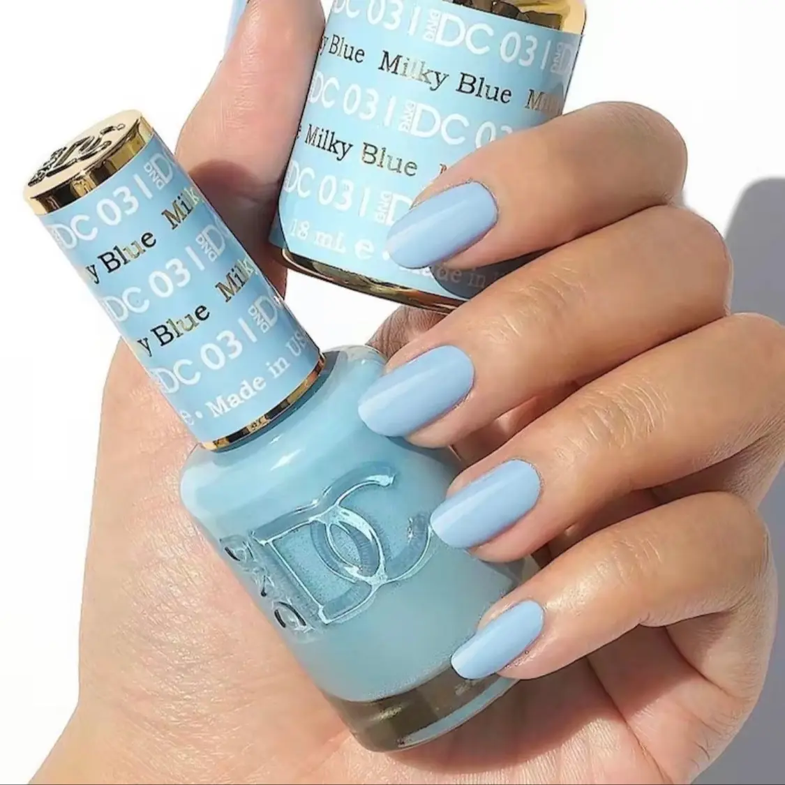 DND DC Milky Blue 31 Gel and Lacquer Duo nail care nail art DND DC Milky Blue 31 Gel and Lacquer Duo nail care nail art