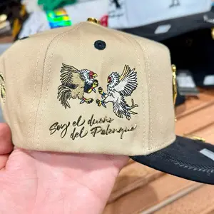 Biggboss Gallo de Oro Hat "El Gallero" with Gold Rooster Embroidery and Adjustable Back for Stylish Comfort