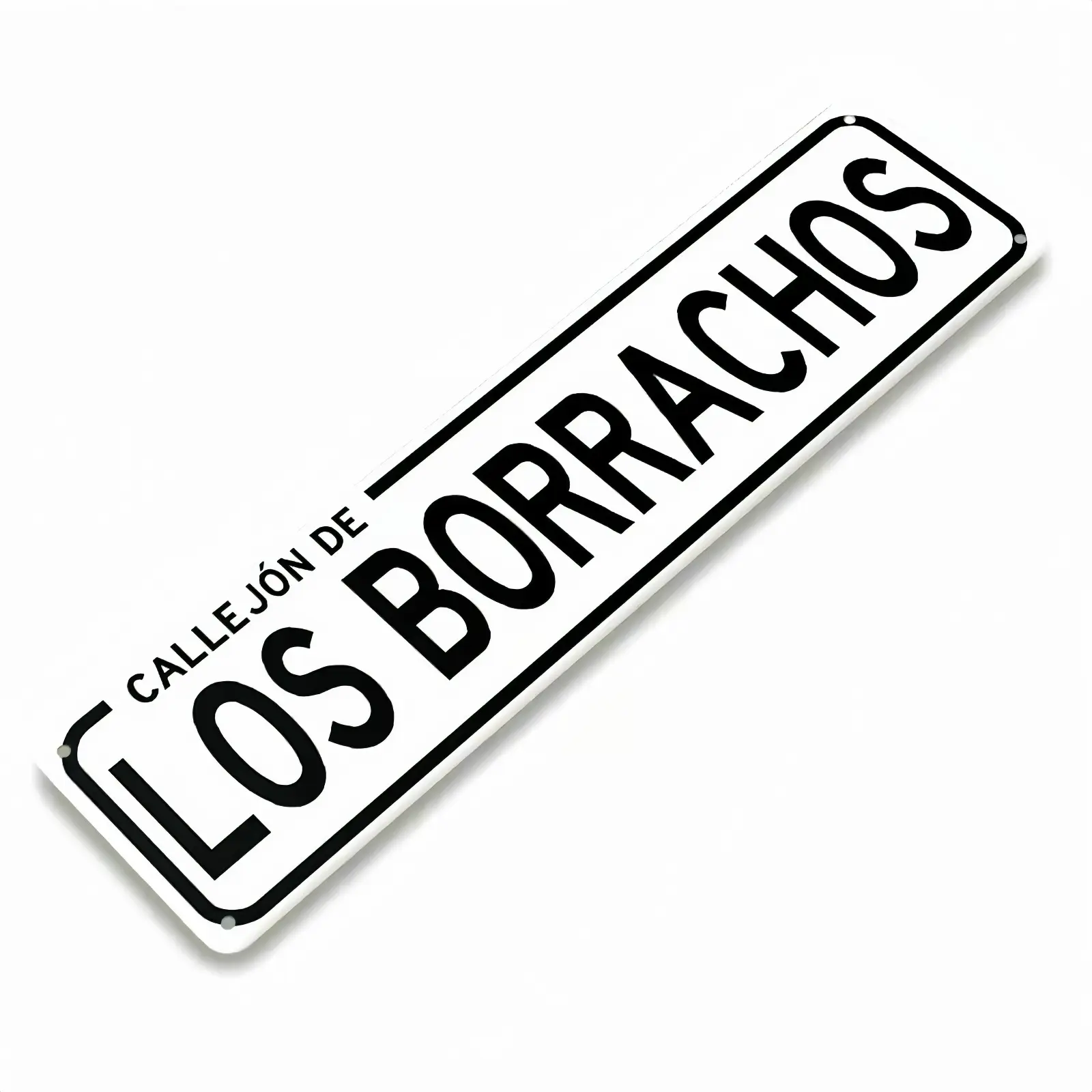 16x4 in Vintage Metal Wall Plaque, Funny Mexican Humor Callejon De Los Borrachos CDMX Home Decor Product, Retro Latino Tin Sign for Home Bar, Rectangle Plaque Decoration Gift, Home Decor Products
