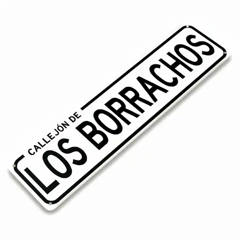 16x4 in Vintage Metal Wall Plaque - Funny Mexican Humor Callejon De Los Borrachos CDMX, Retro Latino Tin Sign for Home Bar, Rectangle Decor Gift for Wall-Balcony-Office, Home Decor Products